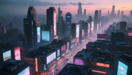 A Hyper Realistic Rendering Of A Dystopian City   (1)
