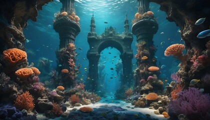 A Hyper Realistic Underwater Coral City With  (1)