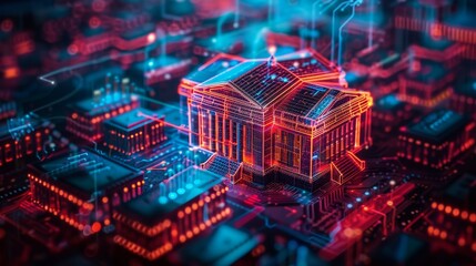 Generate an image envisioning the future of banking