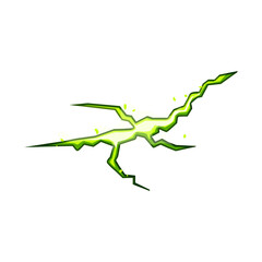 broken ground crack cartoon. glass texture, earth effect, split ice broken ground crack sign. isolated symbol vector illustration