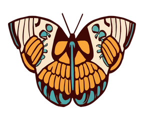 butterfly on white background, Image of the thing prof lone