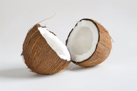 a coconut cut in half