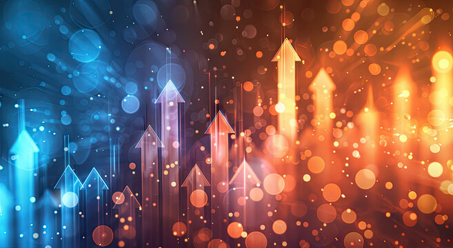 Arrow Abstract Upward Motion Background