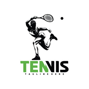 Female tennis player silhouette vector illustration design