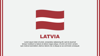 Latvia Flag Abstract Background Design Template. Latvia Independence Day Banner Social Media Vector Illustration. Latvia Cartoon