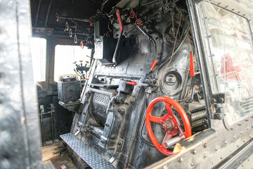 interior of a steam locomotive