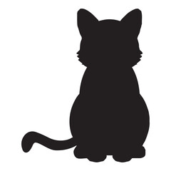 cat vector  silhouette