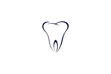 simple line dental logo design