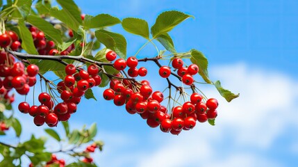 Fototapeta premium Branch with berries. Generative AI