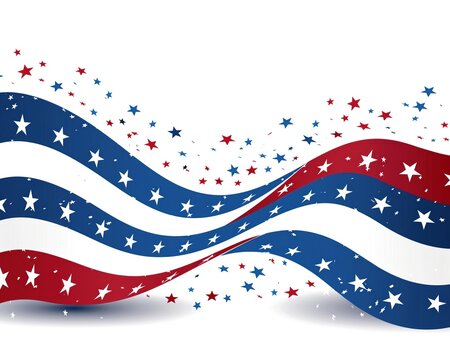 Festive USA Independence design 4th of July elements