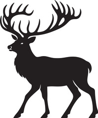 Deer silhouette vector illustration