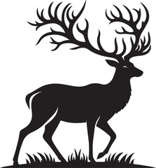 Deer silhouette vector illustration