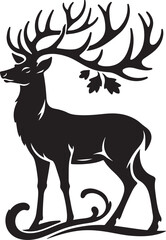 Deer silhouette vector illustration