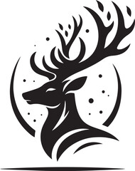 Deer silhouette vector illustration