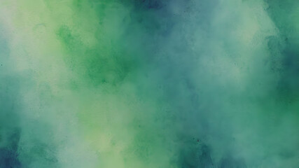 Obraz premium blue green watercolor , grainy noise grungy spray texture color gradient rough abstract retro vibe background shine bright light and glow , template empty space 