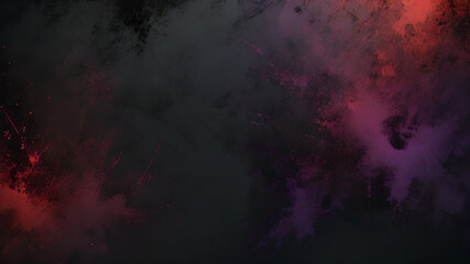 dark black red purple , grainy noise grungy empty space or spray texture color gradient shine bright light and glow , a rough abstract retro vibe background template