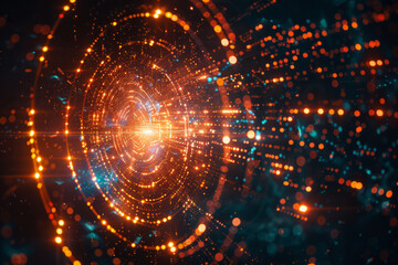 Obraz premium Energy flow in virtual environments