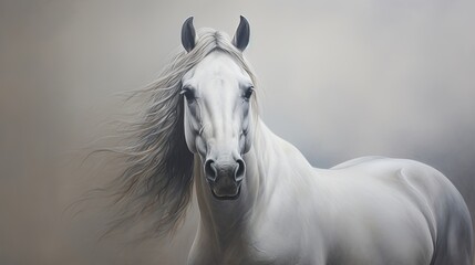Horse portrait. Generative AI