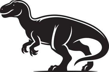 Dinosaur silhouette Vector Illustration Vintage Style