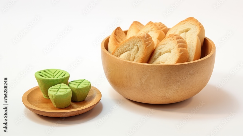 Canvas Prints pandan bread bowl. generative ai