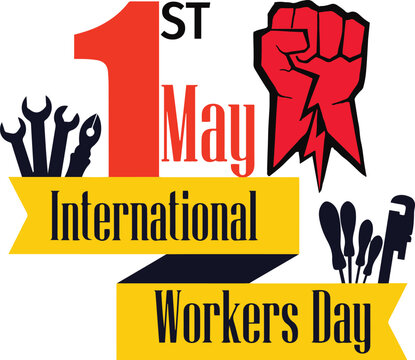International workers day labour 1st of may vector image
