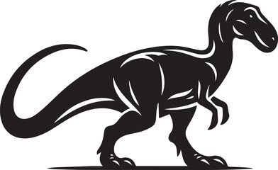 Dinosaur silhouette Vector Illustration Vintage Style