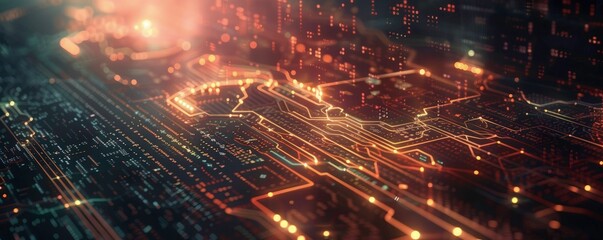 Technology Network Background. Network protection or Cyber security. Science technology presentation background. data connectivity wallpaper with copy space