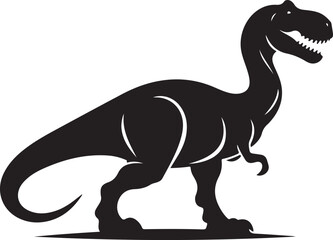 Dinosaur silhouette Vector Illustration Vintage Style
