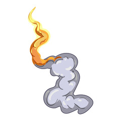 Obraz premium mars rocket launch smoke cartoon. fire flame, off jet, ship take mars rocket launch smoke sign. isolated symbol vector illustration