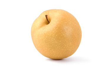 Asian pear isolated on white back. Clipping path.