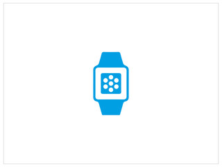 Smart watch logo and icon illustration.