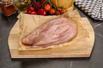 Raw chicken breast fillet for cooking
