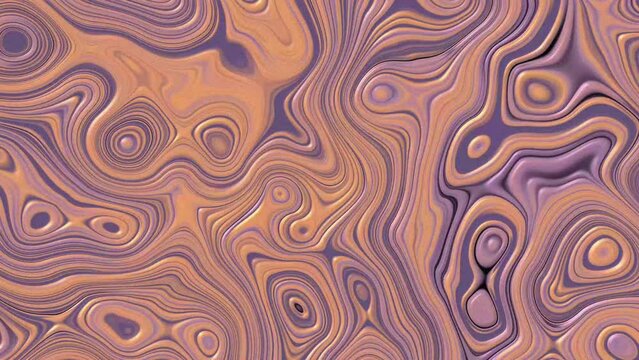 Abstract Liquid Background with purple and orange color, 4k Lava Wave and material texture stock video.