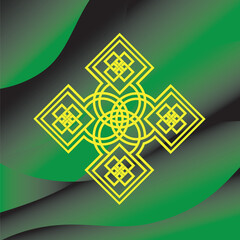 Four boxes arranged in a circle