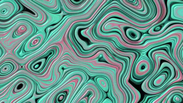 Abstract Liquid Background with teal green and pink color, 4k Lava Wave and material texture stock video
