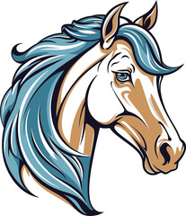 Fototapeta na wymiar Noble Equestrian Mascot Vector Illustration
