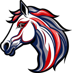Fototapeta na wymiar Spirited Horse Mascot Vector Image