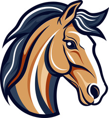 Elegant Equestrian Mascot Vector Illustration