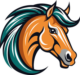 Athletic Horse Mascot Vector Art