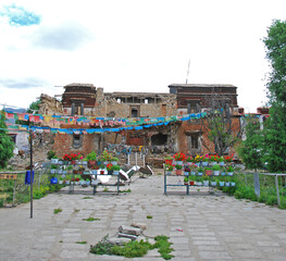 Ruins of Xide Ganden Sangdan Lin Monastery in Lhasa, Tibet