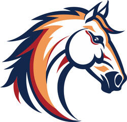 Athletic Equestrian Emblem Vector Artwork