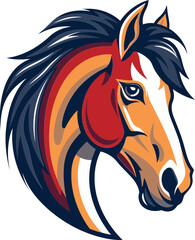 Bold Equestrian Emblem Vector Graphic