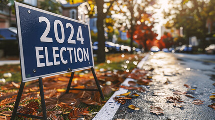 sign with the inscription 2024 Election - obrazy, fototapety, plakaty