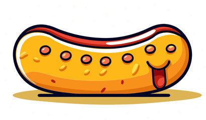 Hotdog with Iowa Mustard Vector Image