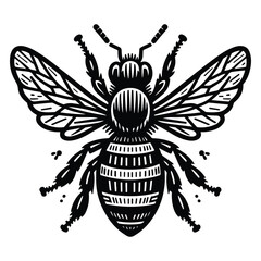 Bee SVG Line Art Clipart