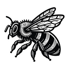 Bee SVG Line Art Clipart