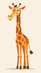 Obraz premium cute giraffe on a white background