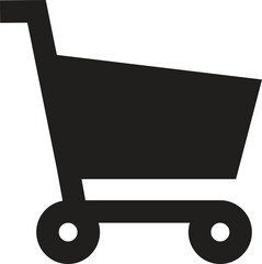 shopping cart icon on white background