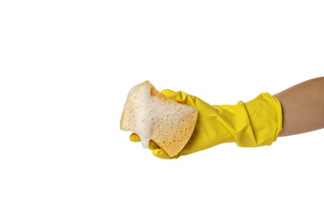 PNG,Sponge for washing dishes in hand, isolated on white background