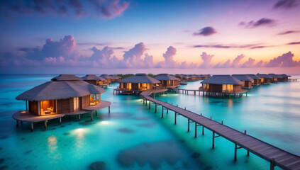Fototapeta na wymiar A holiday resort in the Maldives